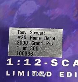 112action Tony Stewart #20 Home Depot Ceramic Polystone 2000 1/800