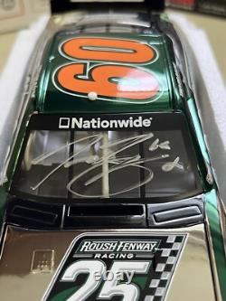 124 Action 2012 #60 Roush Fenway 25th Ann Trevor Bayne Color Chrome Autographed