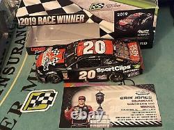 124 Diecast 2019 #20 DARLINGTON THROWBACK RACED VERSION WIN ERIK JONES 1/505