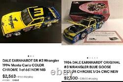 1984 Dale Earnhardt #3 Wrangler 1/24 Blue Goose Monte Carlo Color Chrome 221/661