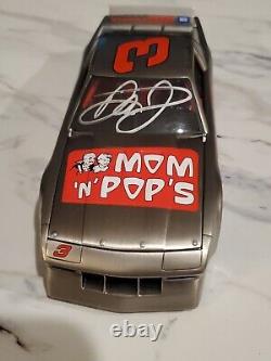 1994 Dale Earnhardt Jr SIGNED Sirloin Mom & Pops Silver LATE MODEL DIECAST 1/24