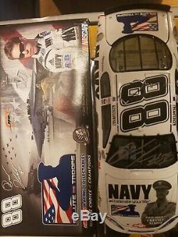 2008 1/24 #88 Brad Keselowski Navy /Salute The Troops Jr Motorsports Autographed