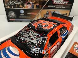 2008 #31 Jeff Burton AT&T Bristol Raced win Autographed By Childress & Jeff