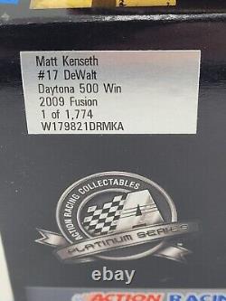 2009 Action Matt Kenseth Daytona 500 Win Raced Version Ford Fusion Dewalt 124