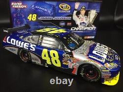 2009 JIMMIE JOHNSON 1/24 LOWES 4X CHAMPION RACE WIN NASCAR With 4X CHAMPION PIN