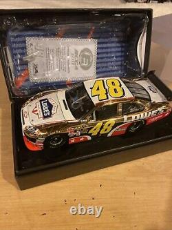 2009 Jimmie Johnson Gold Autographed 48Lowes 1/24 New 1 Of 48 Rare Memorial Day