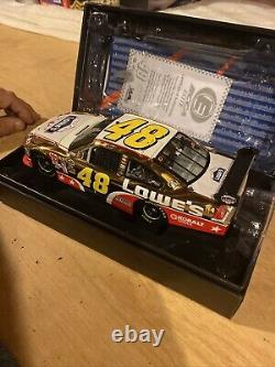 2009 Jimmie Johnson Gold Autographed 48Lowes 1/24 New 1 Of 48 Rare Memorial Day