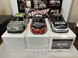 2010 Kyle Busch #18 Bristol Sweep Set Raced Win Version 1/24 Diecast Doublemint