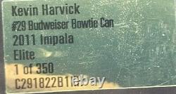 2011 1/24 Action Elite #29 Kevin Harvick Budweiser Bowtie Can Triple Autographed
