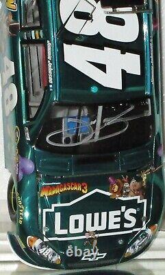 2012 JIMMIE JOHNSON #48 LOWE'S MADAGASCAR 3 AUTOGRAPHED CAR#49/348 WithJSA COA