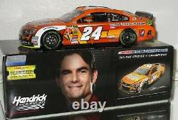 2014 JEFF GORDON #24 AARP/HUNGER AWARENESSS MONTH DUAL AUTOGRAPHED 1/24 WithJSACOA