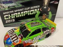 2015 #18 Kyle Busch Green Crispy M&Ms Cup Champion Autographed