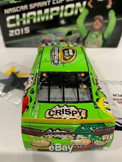 2015 #18 Kyle Busch Green Crispy M&Ms Cup Champion Autographed