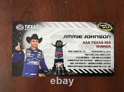2015 Jimmie Johnson CHROME 75th Career Race Win Random Insert car 1 of 75 Texas