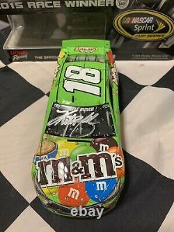 2015 Kyle Busch Autographed #18 M&Ms Crispy Sonoma Raced Win 1/24