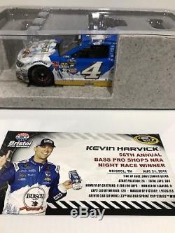 2016 #4 Kevin Harvick and Rodney Childers Busch AUTOGRAPHED Bristol Raced Win