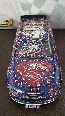 2016 Jimmie Johnson #48 Autographed Lowe's SUPERMAN Raced Win Diecast 1/24th