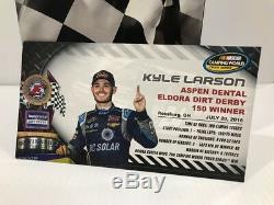 2016 Kyle Larson #24 DC SOLAR Eldora Dirt Truck Race Win autographed