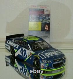 2017 JIMMIE JOHNSON #48 LOWE'S DUAL AUTOGRAPHED 1/24 car#588 WithJSA COA RARE WOW