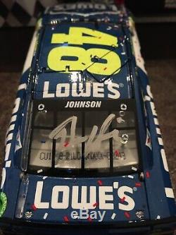 2017 Jimmie Johnson #48 Dual Autographed Lowe's Dover Race Win 1/24 DieCast