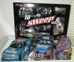 2017 Kyle Busch BRISTOL SWEEP RACED 3 car SET 1/24 cars AWESOME RACED VERSION