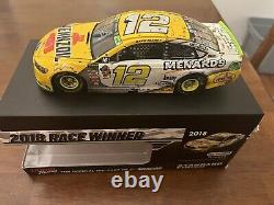 2018 AUTOGRAPHED Ryan Blaney #12 Charlotte Roval Race Win 1/24