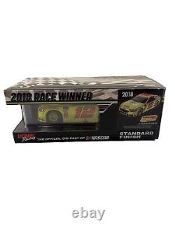 2018 Ryan Blaney #12 Menards Can-Am Duel #1 Win Signed 124 NASCAR Action MIB