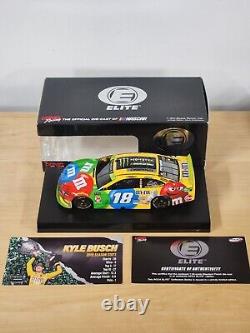 2019 #18 Kyle Busch M&Ms Logo Champion Elite Win 1/24 Action NASCAR Diecast