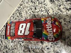 2019 #18 Kyle Busch Skittles Spring Bristol Win 1/24 NASCAR Diecast W Trophy
