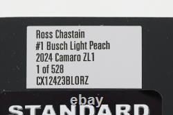 2024 ROSS CHASTAIN #1 BUSCH LIGHT PEACH AUTOGRAPHED CAR#413/528 WithCOA AWESOME