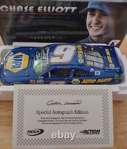 AUTOGRAPHED CHASE ELLIOTT 2014 ROOKIE NAPA with COA DIN#117 ACTION 124