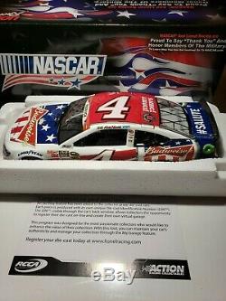 AUTOGRAPHED withCOA 2014 KEVIN HARVICK #4 BUDWEISER FOLDS OF HONOR DIECAST 1/24