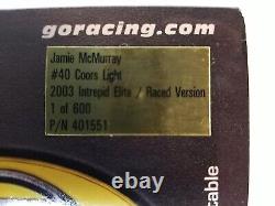 Action Elite 2003 1/24 #40 Jamie McMurray Coors Light Raced Version Diecast NIB