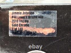 Action Racing 124 Scale 2010 Jimmie Johnson Bristol Win Gold Chrome with Box