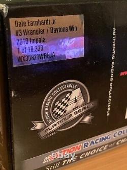 Autographed 1/24 2010 Dale Earnhardt Jr #3 Nationwide Wrangler Dayton Raced Win