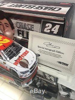 Autographed Chase Elliott 2017 Hooters 1/24 Scale Action Nascar Diecast