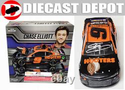 Autographed Chase Elliott 2021 Hooters Black Night Owl 1/24 Action