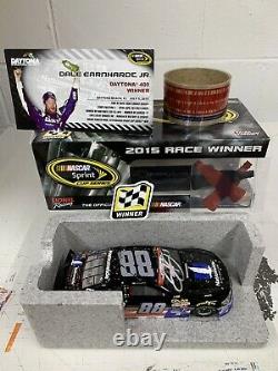 Autographed Dale Earnhardt Jr #88 Stars Stripes 2015 Daytona Win 1/24 Action