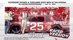 Autographed Ken Schrader 1988 Talladega First Win Folgers 1/24 Arc Diecast