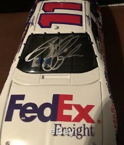 Autographed New Jason Leffler #11 Fedex 124 Scale Stock Car Plus Ballcap & Pen