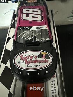 BRANDON BROWN SIGNED 2021 TALLADEGA WIN LARRY'S LEMONADE 1/24 Withinscription