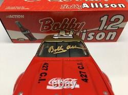 Bobby Allison Autographed Nascar Diecast #12 Coca Cola 1974 Malibu 1/24 Action