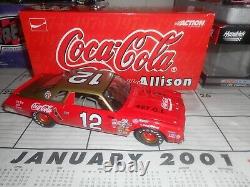 Bobby Allison Signed #12 Coca-cola 1974 Malibu Action 1/24 Cww Xxxrare Nice