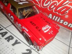 Bobby Allison Signed #12 Coca-cola 1974 Malibu Action 1/24 Cww Xxxrare Nice