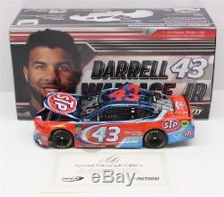Bubba Wallace #43 2018 Stp Color Chrome Autographed 1/24 New Free Shipping