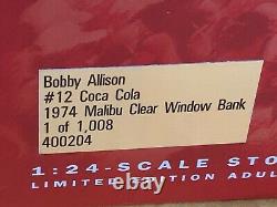 C9-5 Bobby Allison #12 Coca-cola Autographed -1974 Chevy Malibu Bank Rare