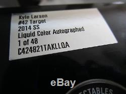 DIN #0001 2014 Kyle Larson 1 of 48 RARE Liquid Color Autographed Target 1/24
