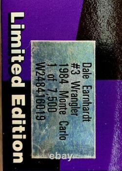 Dale Earnhardt 1984 #3 Monte Carlo Wrangler Action 1/24 Diecast Bank 1 of 7,500