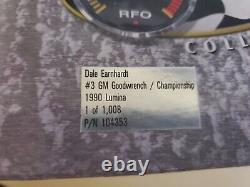 Dale Earnhardt Sr 1990 Championship #3 Lumina 1/24 Platinum Plated 1 of 1,008 8c