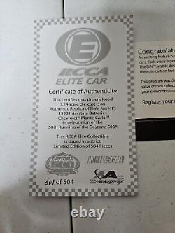 Dale Jarrett #18 Interstate Daytona 500 WINNER Liquid Color SIGNED With COA 124